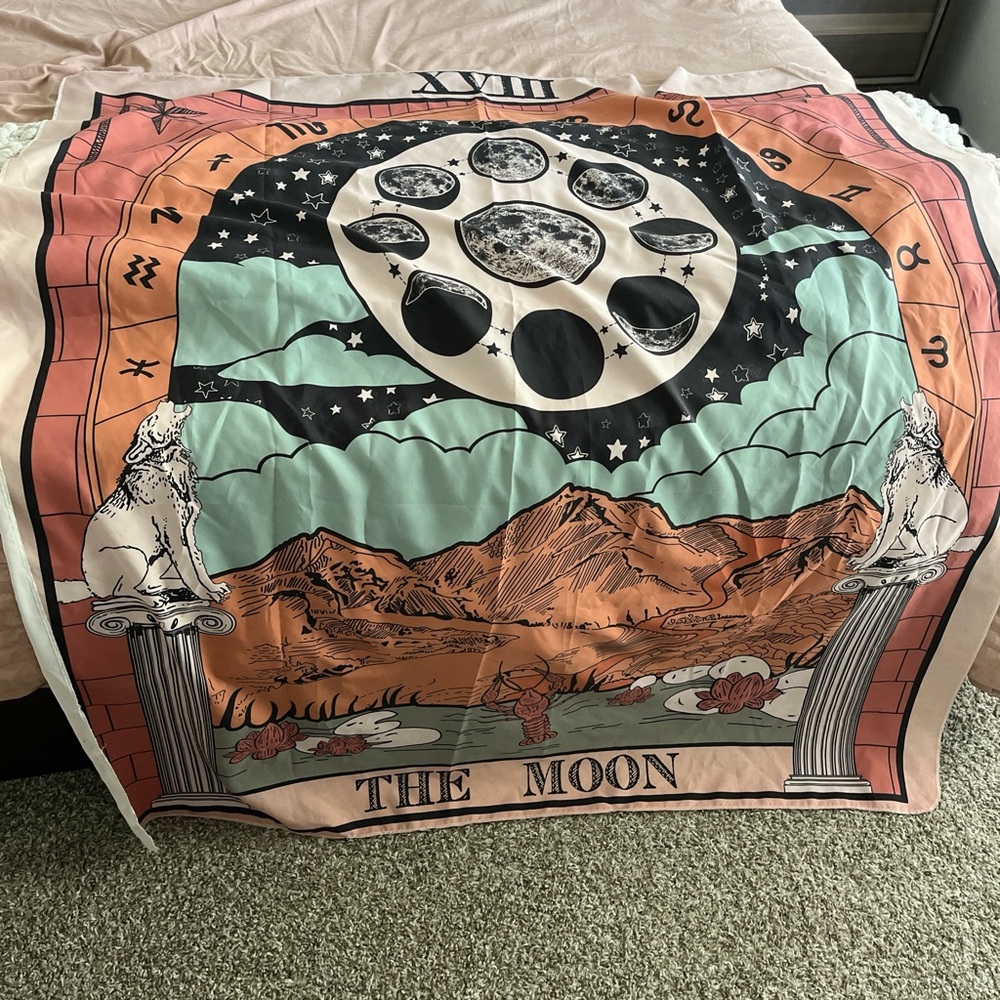 tarot moon tapestry